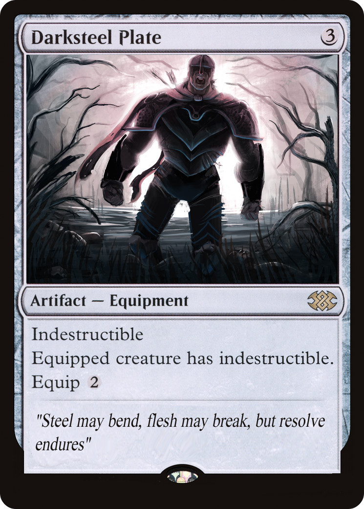 Dark Steel Plate Card